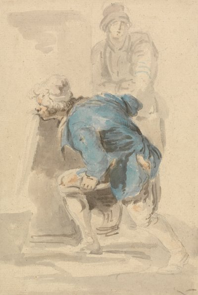 Mand drikker af en tud af Nicholas Pocock