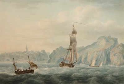 Port of Tenby (akvarel på papir) af Nicholas Pocock
