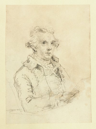 Selvportræt, ca. 1790 (papir, grafit) af Nicholas Pocock