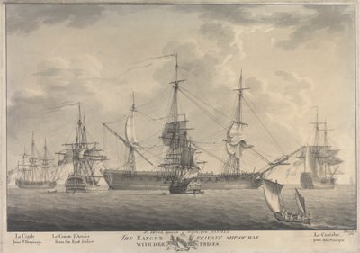 The Ranger, Private Ship of War, med sine priser af Nicholas Pocock