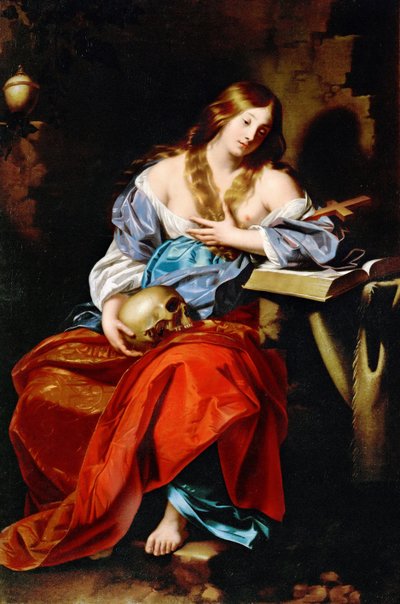 Marie Madeleine - Mary Magdalene, af Renieri (Regnier), Niccolo (ca. 1590-1667). Olie på lærred, ca. 1655. Mål : 185x123,5 cm. Kunsthistorisk museum, Vienne af Nicholas Renieri