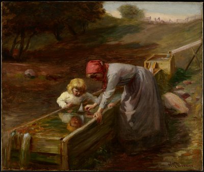 Ved foråret, ca. 1895 (olie på lærred) af Nicholas Richard Brewer