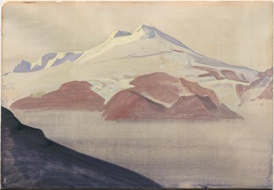 Elbrus, Kaukasus, albumblad, 1933 af Nicholas Roerich