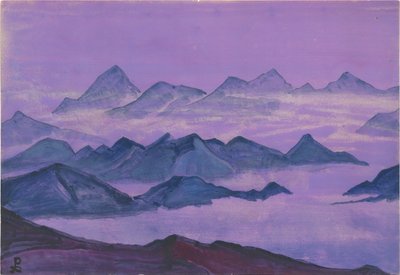 Himalaya, albumblad af Nicholas Roerich