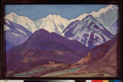 Kuluta (Kulu-dalen, Himalaya-massivet) (Indien). Maleri af værk af Nicolas (Nicholas) Roerich (1874-1947), tempera på lærred af Nicholas Roerich