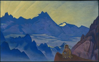 Milarepa, the One Who Harkened, "Banners of the East", 1925 af Nicholas Roerich