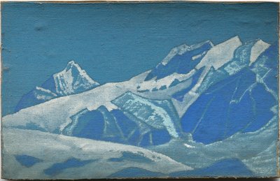 Bjergstudie, c.1928?31 af Nicholas Roerich