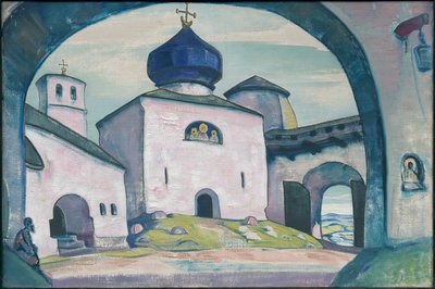 Gamle Pskov, indretning til Rimsky-Korsakovs opera "The Maid of Pskov", 1922 af Nicholas Roerich