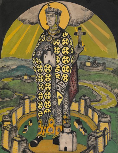 Sankt Olga, prinsesse af Kiev af Nikolai Konstantinowitsch Roerich