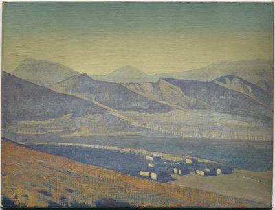 Sanctuaries and Citadels, fra serien med samme titel, 1925 af Nicholas Roerich