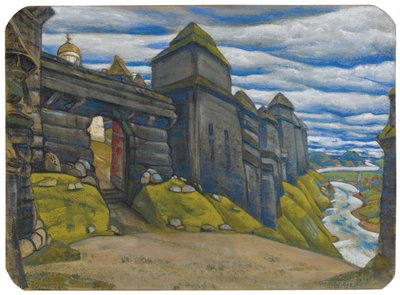 Scenedesign til operaen Prins Igor af A. Borodin af Nikolai Konstantinowitsch Roerich
