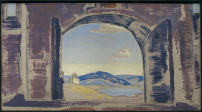 Studie til et maleri, c.1922 af Nicholas Roerich