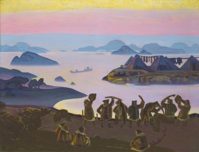 The Call of the Sun, 1919. af Nicholas Roerich