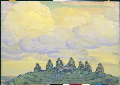 The Great Sacrifice: indretning til balletten "The Rite of Spring" af Igor Stravinsky, 1910 af Nicholas Roerich