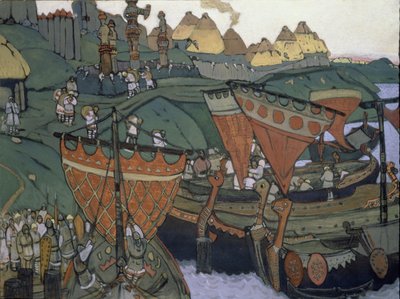 Slaverne ved Dnepr, 1905 af Nicholas Roerich