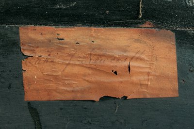 Detalje af en Louis XIV kommode (ormolu, messing, skildpadde og ibenholt boulle) (se også 486114-19) af Nicholas Sageot