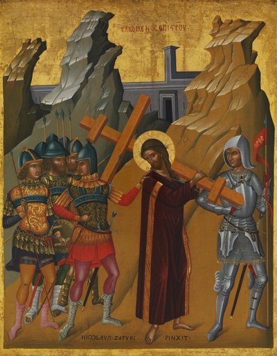 Kristus der bærer korset. af Nicholas Tzafouris