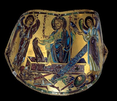 Armilla: Opstandelsen. Ceremonielle armbånd af mas kobber og emalje. Værksted af Nicolas Verdun (ca.1130/50-1205) Middelalder, ca. 1170-1180. Paris, Musée du Louvre af Nicholas of Verdun