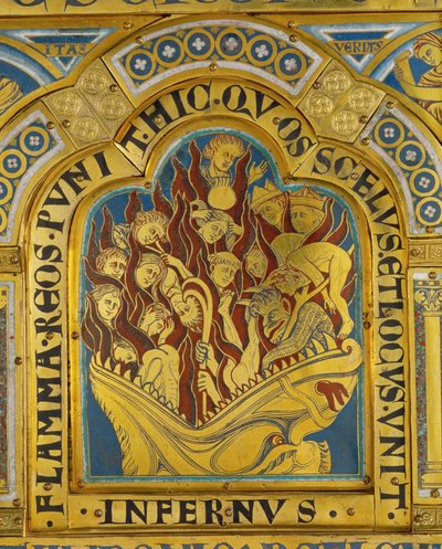 De fordømte i helvede, fra Verdun-alteret ... af Nicholas of Verdun