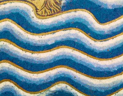 Syndflodens bølger, fra panelet Noahs Ark på Verdun-alteret ... (emaljeplade i champleve-teknik på forgyldt kobber) af Nicholas of Verdun