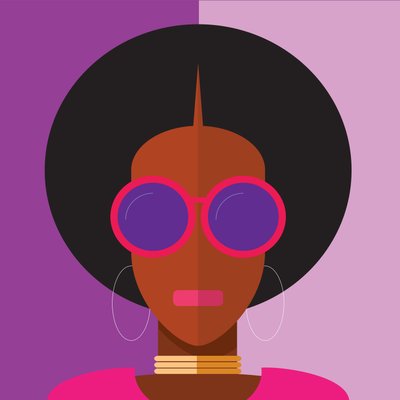 Afro Girl, 2020 (digital) af Nick Diggory