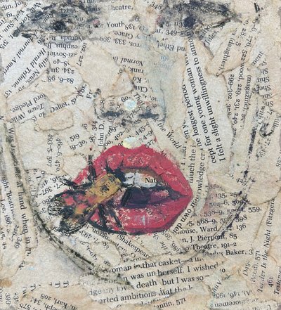 Bee Sting Lips, 2019-23 (collage) af Nick Williams