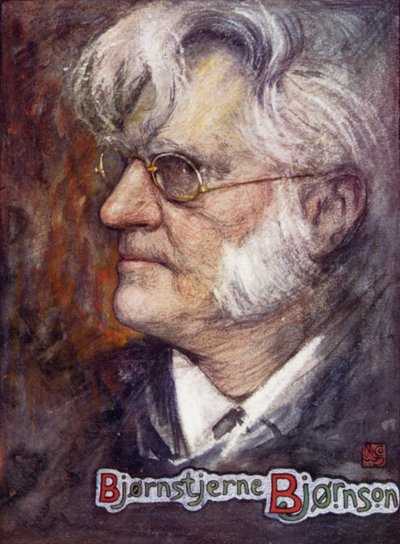 Norge: Bjørnstjerne Bjørnson (farve litho) af Nico Jungman