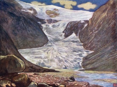Norge: Kjendalsbrae (farve litho) af Nico Jungman