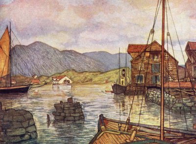 Norge: Moldoen (farve litho) af Nico Jungman