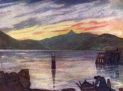 Norge: Sundalsfjord (farve litho) af Nico Jungman