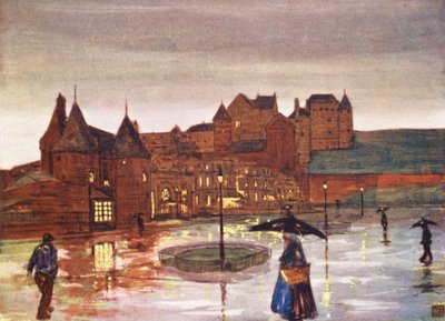 The Gateway, Dieppe (farvelitografi) af Nico Jungmann