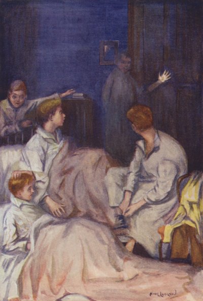 En hånd, eller noget lignende, i blegt lys dukkede dengang op (farve litho) af Nicol Laidlaw