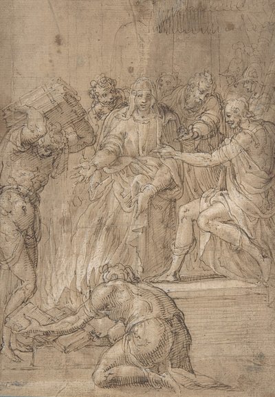 Den cumæiske sibylle før Tarquin den Stolte, 1500-tallet. af Nicolò dell