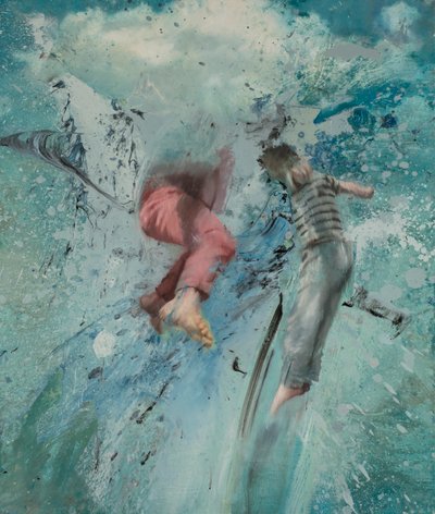 Cloud Leap, 2019 (olie på lærred) af Nicola Pucci