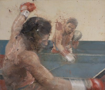 Ping pong, 2021 (olie på lærred) af Nicola Pucci