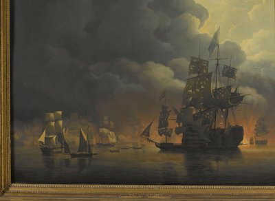 Den engelsk-hollandske flåde sætter de algeriske fæstninger ud af spillet af Nicolaas Baur