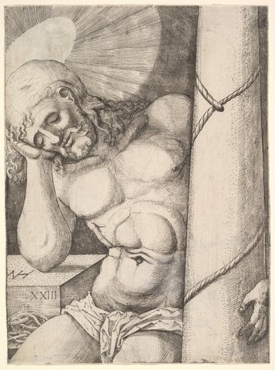 Sorgernes mand ved søjlen, 1523. af Nicolaas Hogenberg