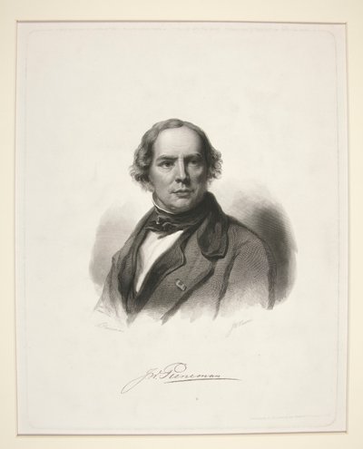 Portræt af J.W. En mindre af Nicolaas Pieneman