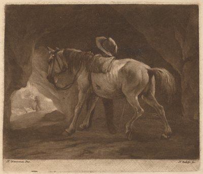 Den pissehest af Nicolaas Verkolje after Philips Wouwerman