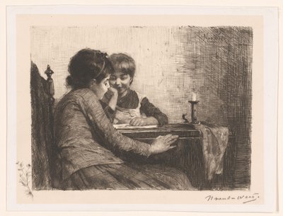 kunst påskønnelse af Nicolaas van der Waay (signed by artist)