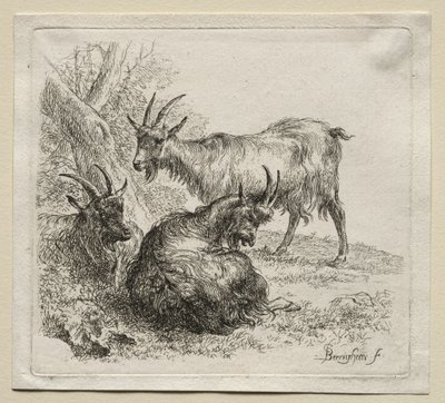 Animalia: Tre geder af Nicolaes Berchem