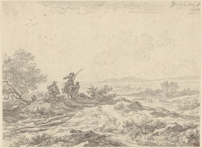 Klitlandskab med fårehyrder af Nicolaes Berchem