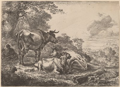 Hvilende køer. af Nicolaes Berchem