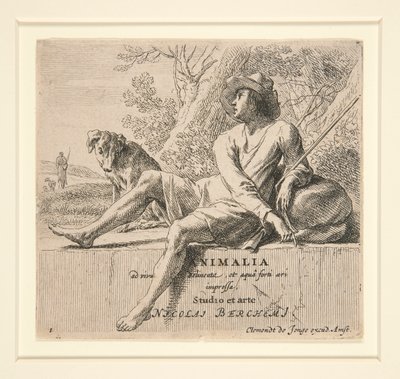 Hyrde siddende på en sten (fra af Nicolaes Berchem