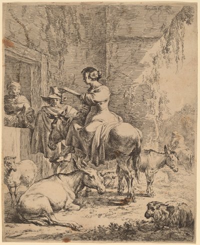 Resten før kroen. af Nicolaes Berchem