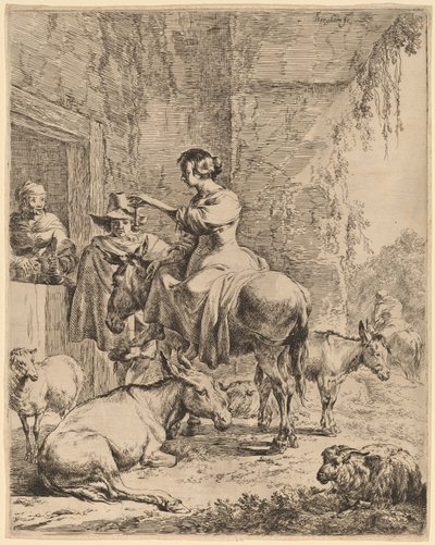 Resten før kroen. af Nicolaes Berchem
