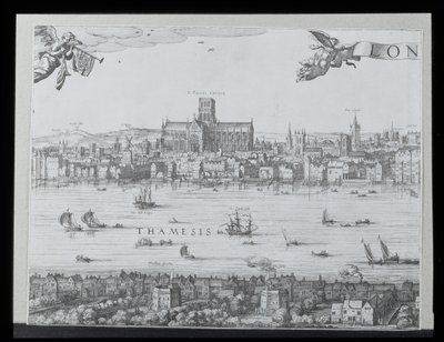 Panorama over London og Themsen, del to, der viser St. Paul