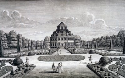 Udsigt over Frydenlund Hus og Have af Nicolaes Jansz Visscher