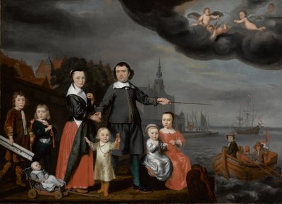 Kaptajn Job Jansse Cuijter og hans familie, 1659 af Nicolaes Maes