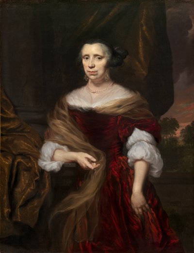 Portræt af en Dame af Nicolaes Maes